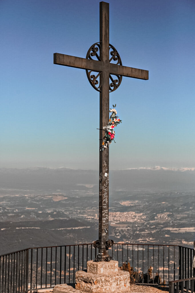 Saint Michael's Cross perched up on a hill overlooking the beautiful city.