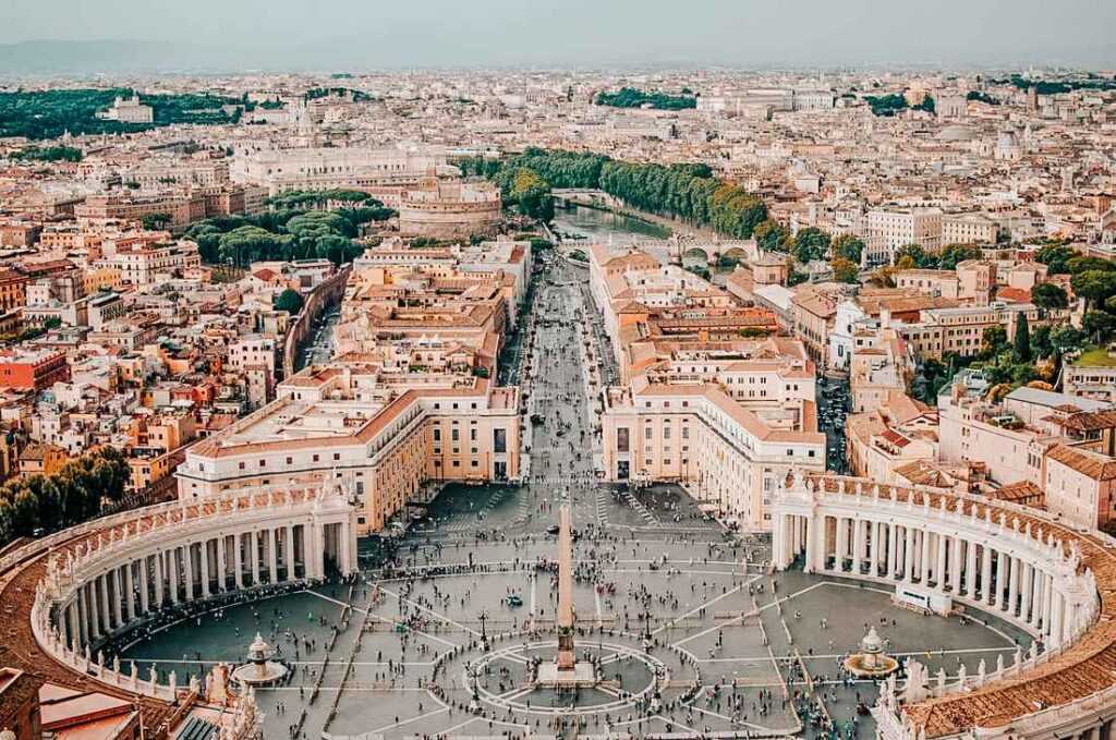 arial view of Vatican city during daytime