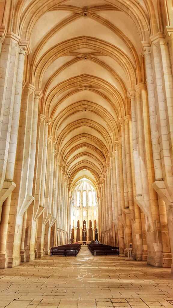 Tall arches inside a Monastery