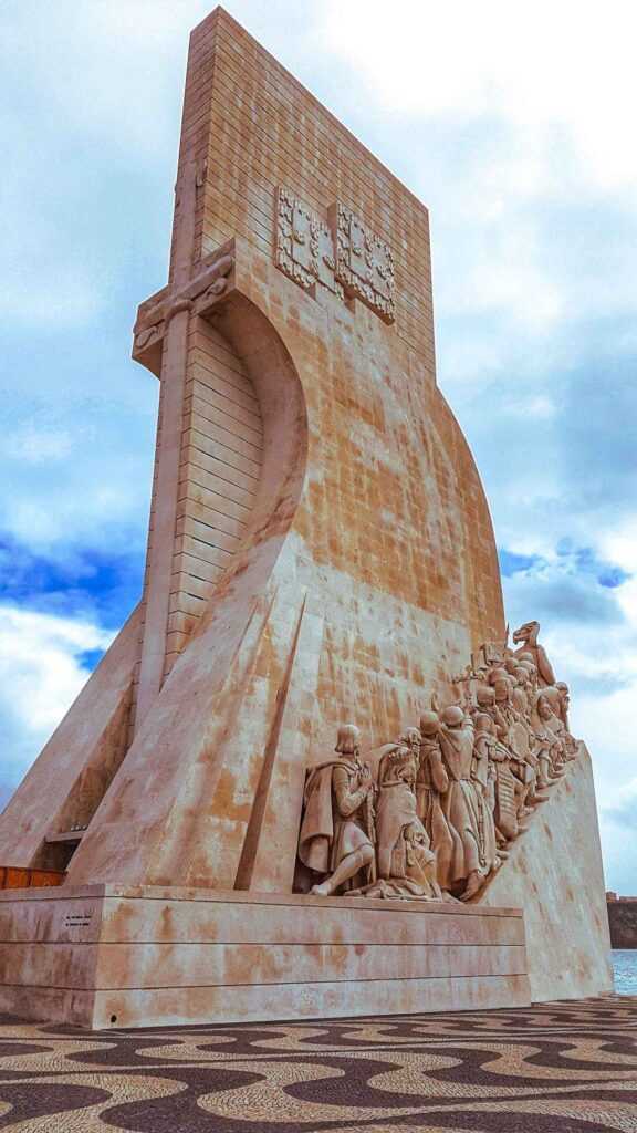 Concrete ship like structure with statues