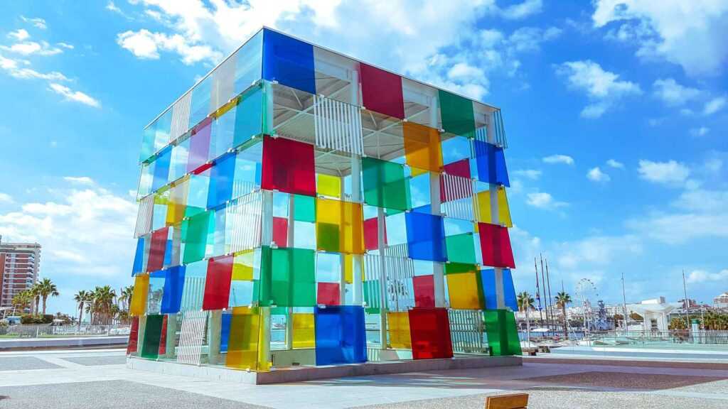 multicolored cube during daytime