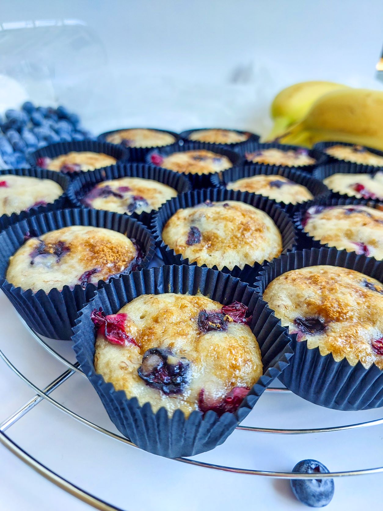 Easy Moist Banana Blueberry Muffin Recipe - Travel And Taste With Tracy