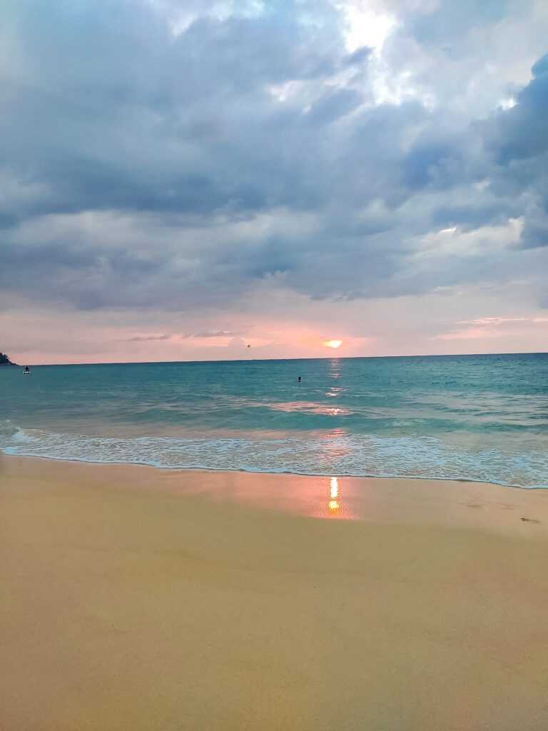 Beautiful image of a beach during sunset