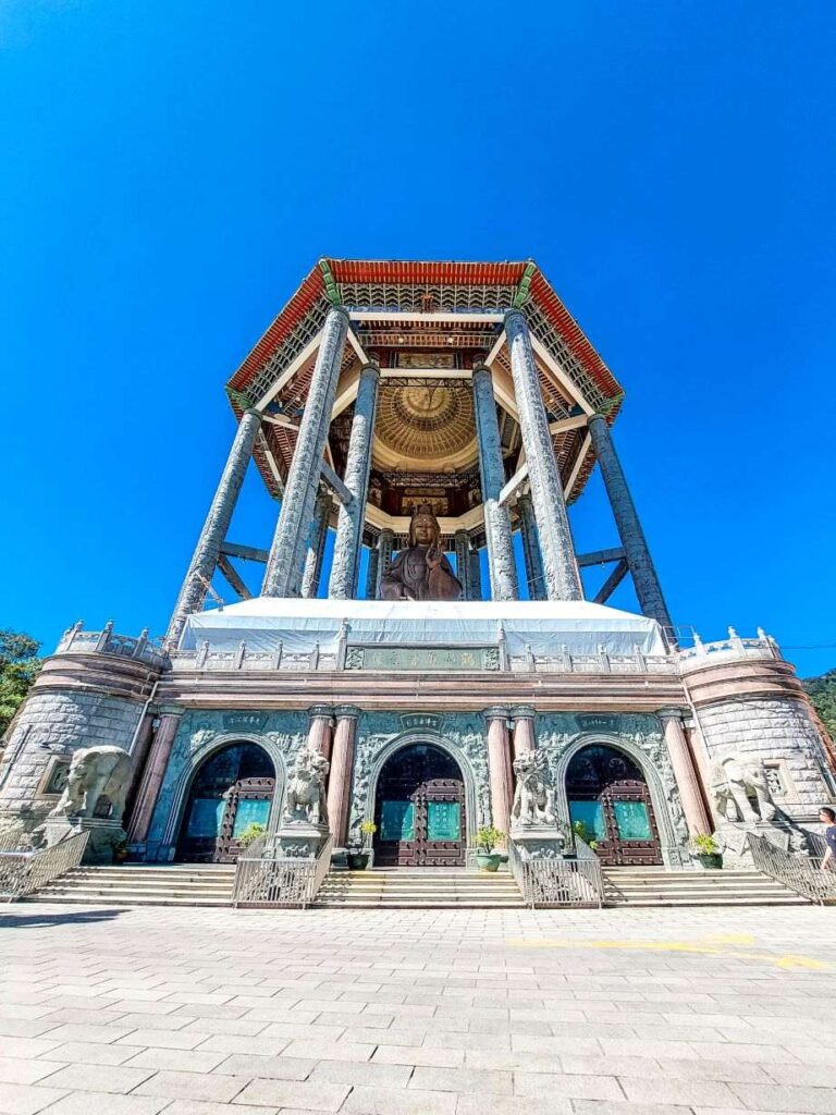 Tall pagoda structure during daytime