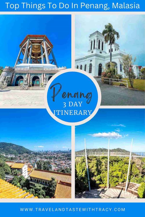 Pinterest Pin with images of Penang city