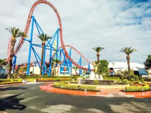 Rollercoaster during daytime