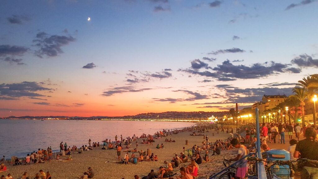 beach during evening time